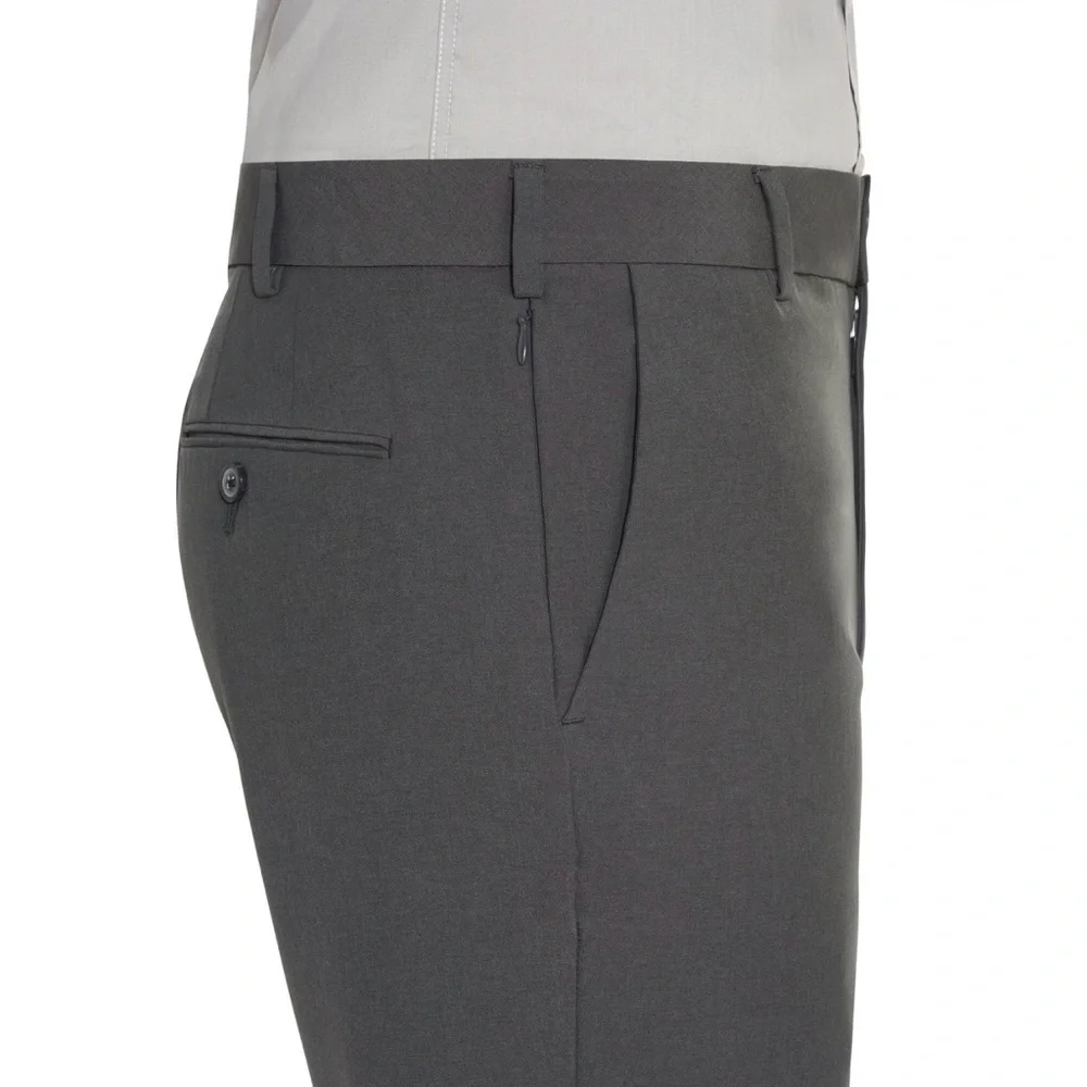 Van Heusen Flat Front Slim Fit Gray Pants
